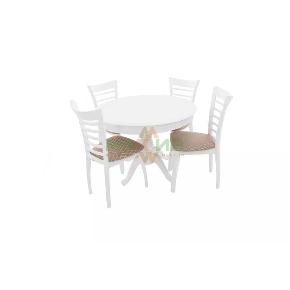 Обеденные столы Стол «Фабрицио-1 Круг» (D100, Тон 9 - Эмаль белая)
